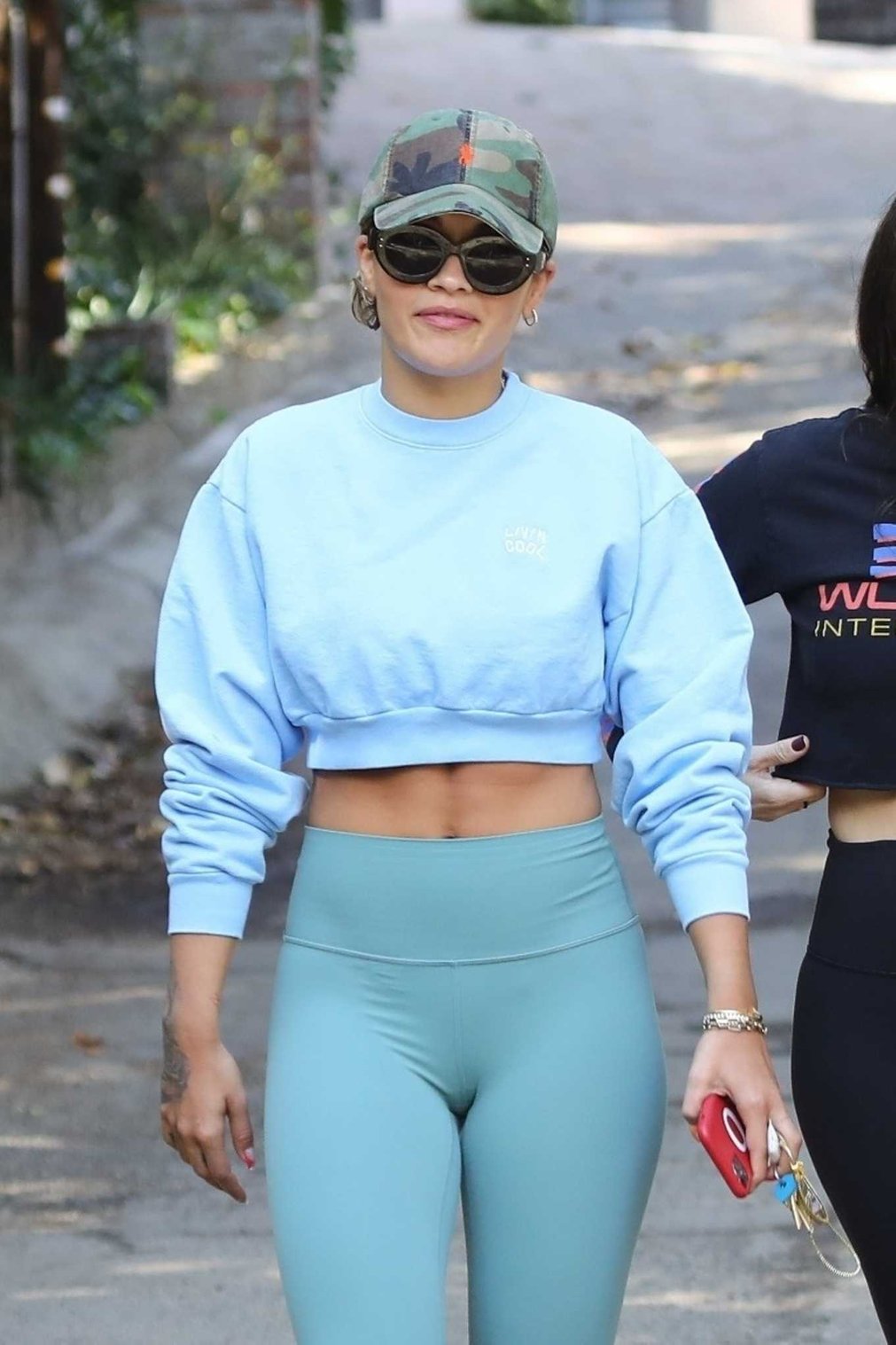 Rita Ora - goes for a hike with friends in Los Angeles
