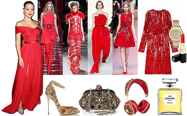 Туфли, Jimmy Choo; клатч, Dolce&Gabbana; наушники, Dolce&Gabbana; платье, Nina Ricci; часы, H&M; помада, Chanel; духи, Chanel