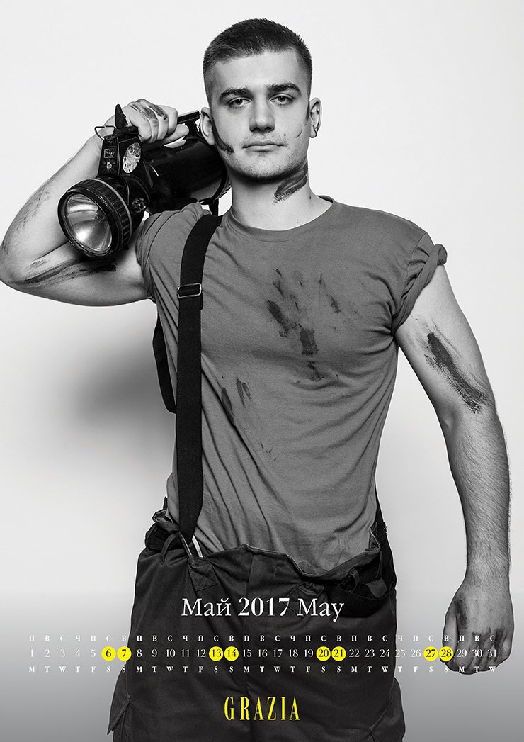Самые сексуальные пожарные Москвы в благотворительном календаре Grazia 3