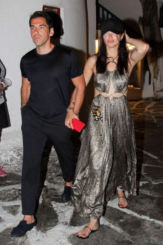 Adriana Lima and Emir Uyar - Night out in Mykonos