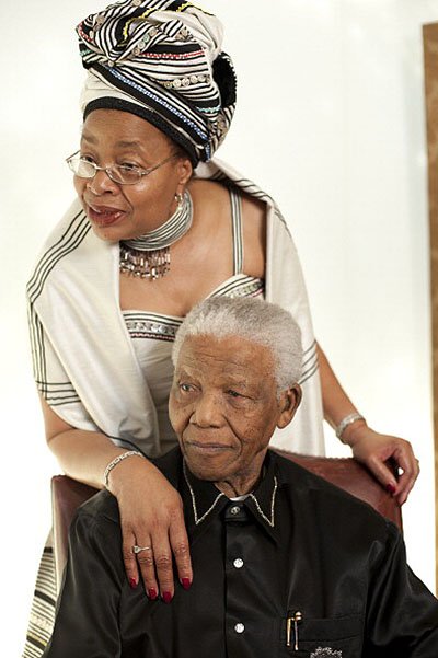 Нельсон Мандела с женой Грасой Машел