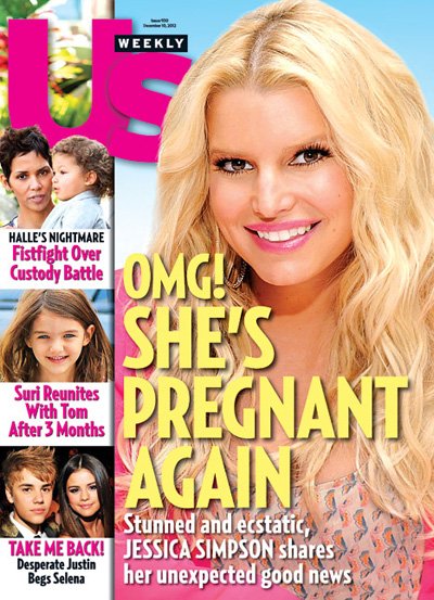 Первым о новой беременности Джессики Симпсон сообщило издание US Weekly