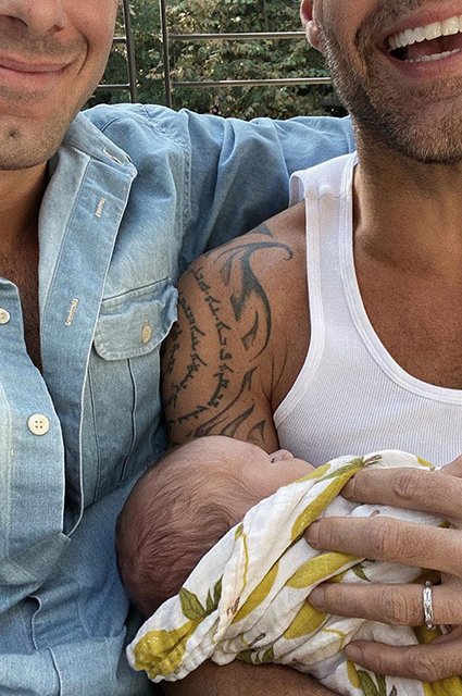 Джван Йосеф и Рики Мартин с новорожденным сыном