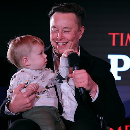 Илон Маск с сыном