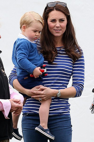 Герцогиня Кэтрин с принцем Георгом