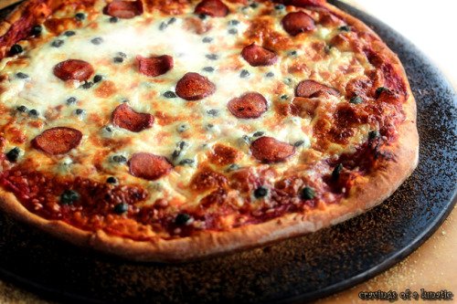 Caper and Chorizo Pizza