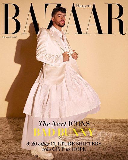 Bad Bunny на обложке журнала Harper's Bazaar (США) 