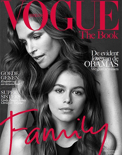 Синди Кроуфорд и Кайя Герьер на обложке Vogue Нидерланды