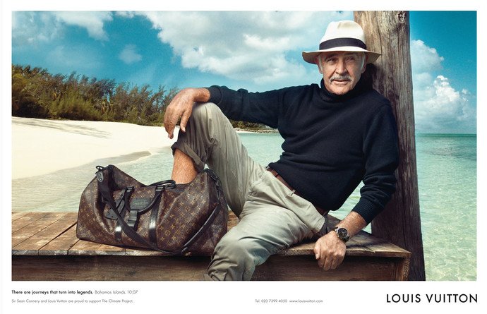 Шон Коннери в рекламной кампании Louis Vuitton