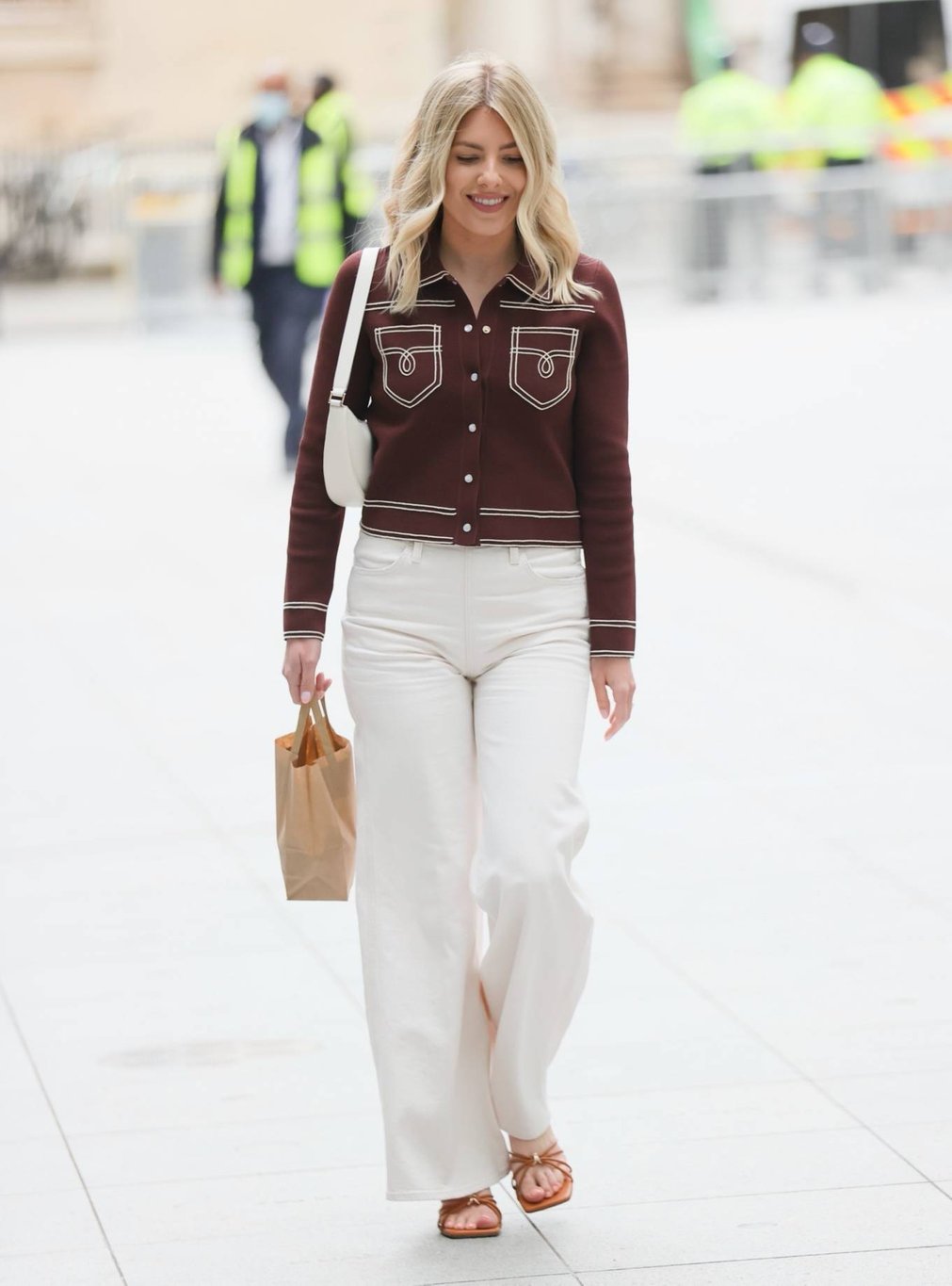 Mollie King 2021 : Mollie King – arrives at the BBC studios in London-04