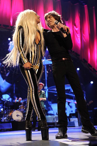 Леди Гага и группа The Rolling Stones концерт