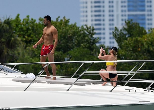 Britney Spears: Bikini candids on a Yacht in Miami -04