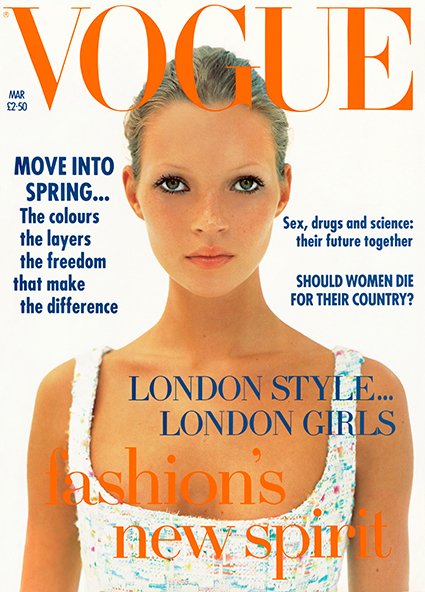 Первая обложка Кейт Мосс для британского Vogue