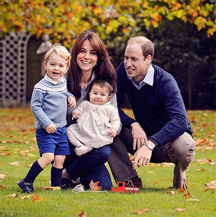 Принц Уильям и Кейт Миддлтон с сыном Джорджем и дочерью Шарлоттой