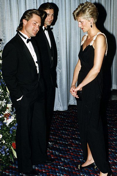 Курт Рассел и принцесса Диана на премьере ленты 