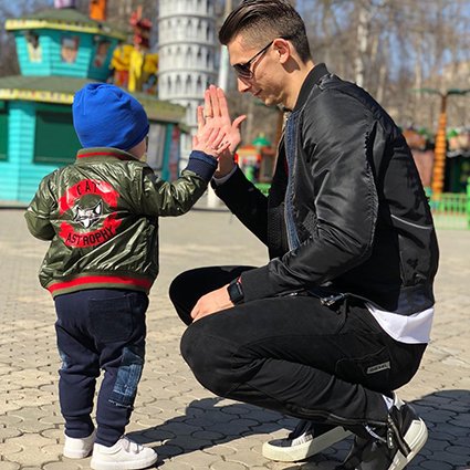 Илья Кутепов с сыном