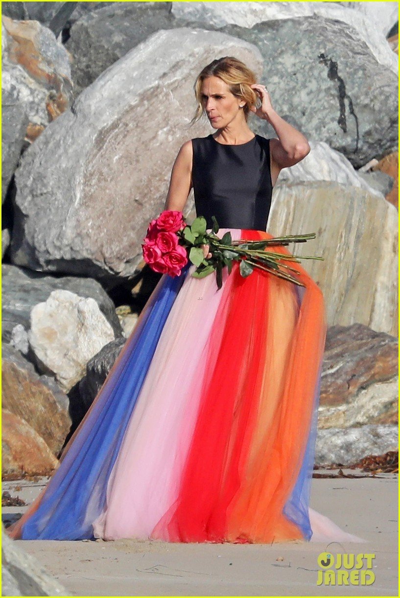 julia roberts stuns in rainbow tulle skirt for photo shoot in malibu 014117647