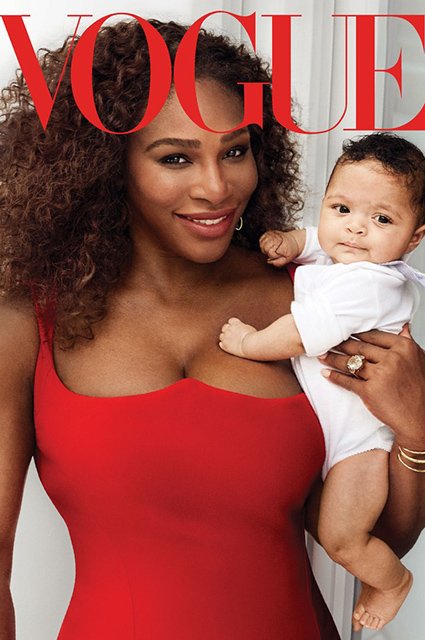 Серена Уильямс с дочерью на обложке Vogue