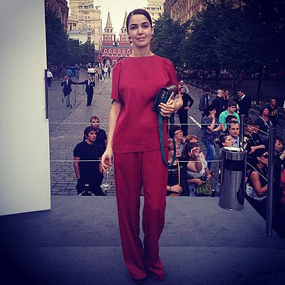 Алена Ахмадуллина на показе Christian Dior в Москве