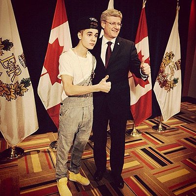 Джастин Бибер с премьер-министром Канады