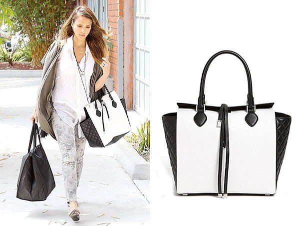 Джессика Альба с сумкой Miranda Bag Michael Kors Collection, сумка Miranda Bag Michael Kors Collection