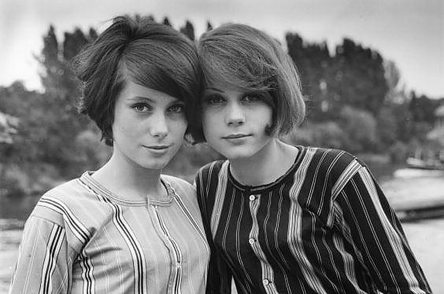 Катрин Денев и Франсуаза Дорлеак. 1960 год 