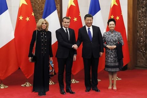 French President Emmanuel Macron Begins State Visit To China