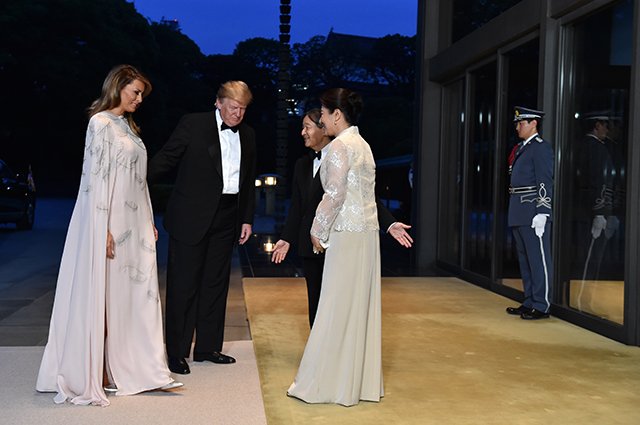 Мелания и Дональд Трамп, император Нарухито и императрица Масако