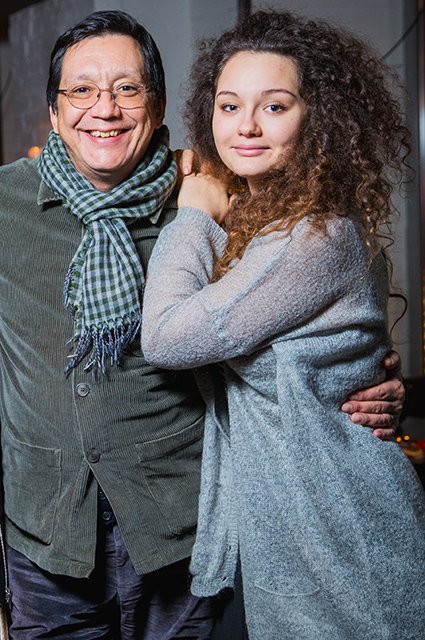 Егор Кончаловский с дочерью Машей