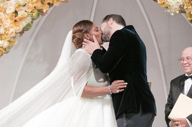 Серена Уильямс и Алексис Оганян на свадьбе