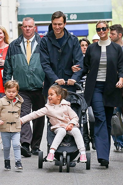 Иванка Трамп с супругом Джаредом Кушнером, дочерью Арабеллой Роуз и сыном Джозефом 