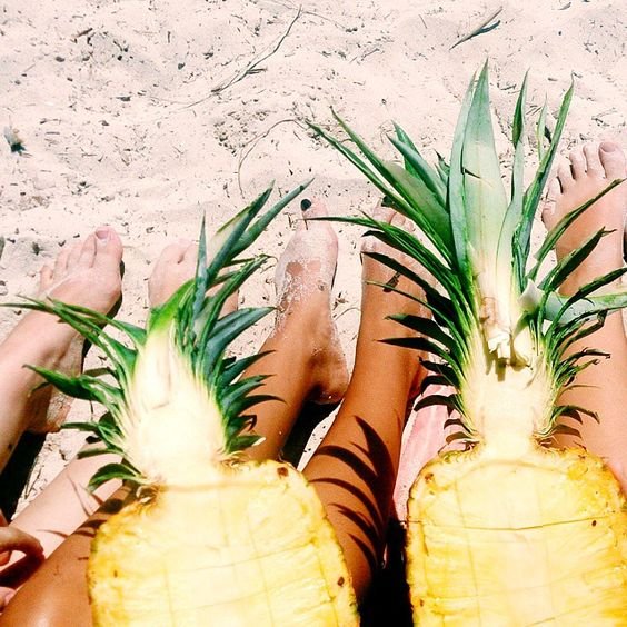 #Twins #Pineapples #Beach #Summer #Holiday: 