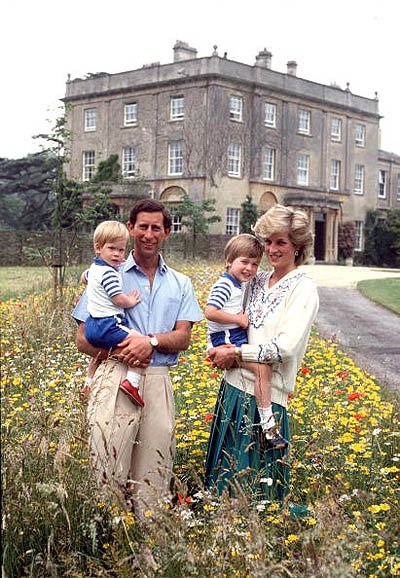 Принц Чарльз, принцесса Диана и дети