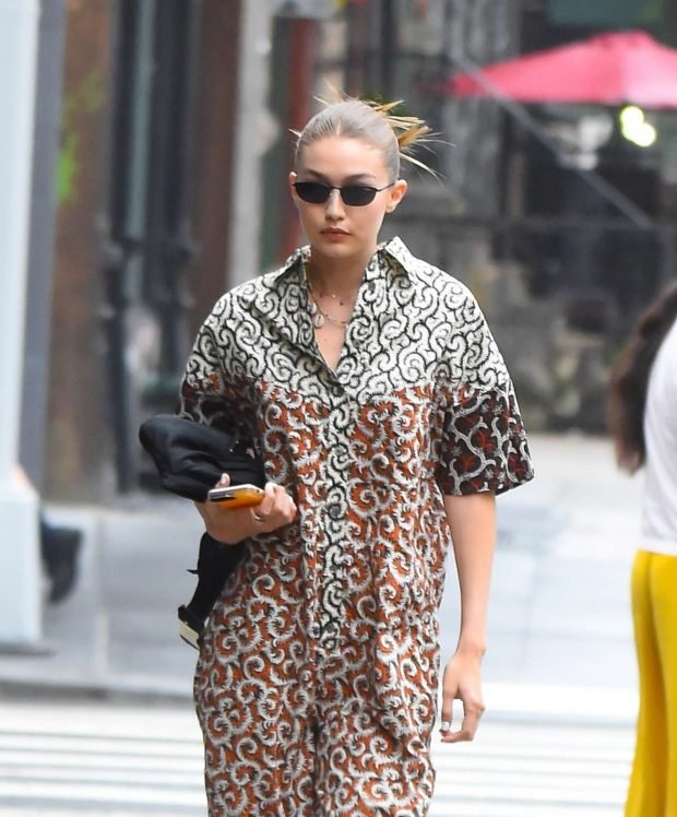 Gigi Hadid in Jumpsuit: Out in New York-02