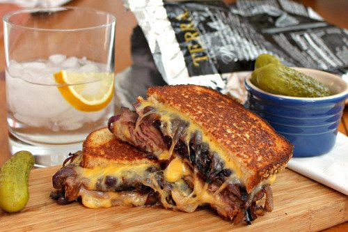 Roast Beef and Caramelized Onion Grilled Cheese
