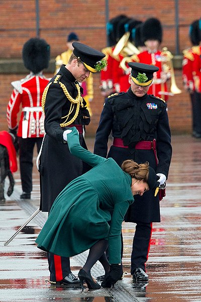 Принц Уилльям и герцогиня Кэмбриджская на параде в честь Дня святого Патрика