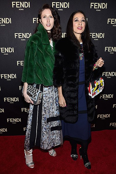 Пэт и Анна Кливленд на открытии флагманского бутика Fendi в Нью-Йорке