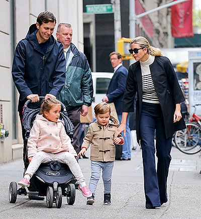 Иванка Трамп с супругом Джаредом Кушнером, дочерью Арабеллой Роуз и сыном Джозефом
