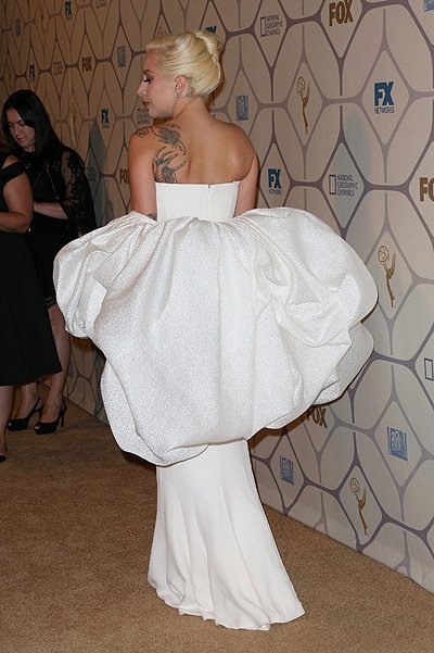 Леди Гага в платье Brandon Maxwell на афтепати 