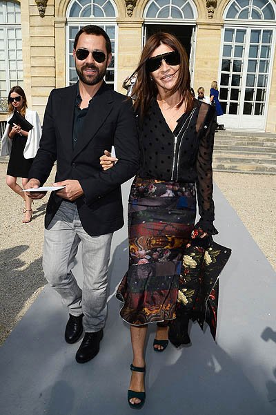 Гости показа Christian Dior: Карин Ройтфельд
