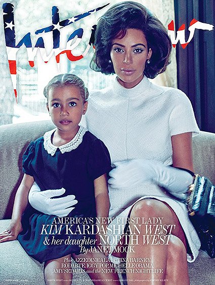 Ким Кардашьян и Норт Уэст на обложке журнала Interview