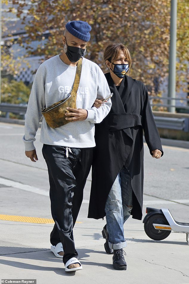 The sighting comes after Halle revealed she and Van had a commitment ceremony which was led by her young son Maceo