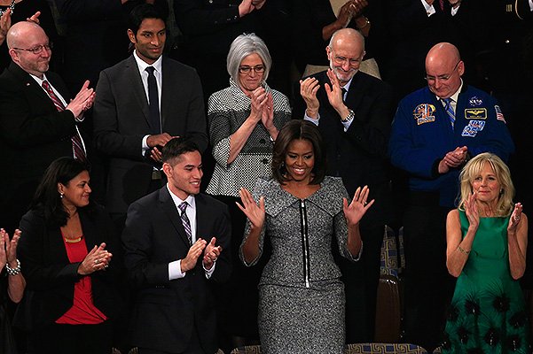 Мишель Обама на выступлении Барака Обамы