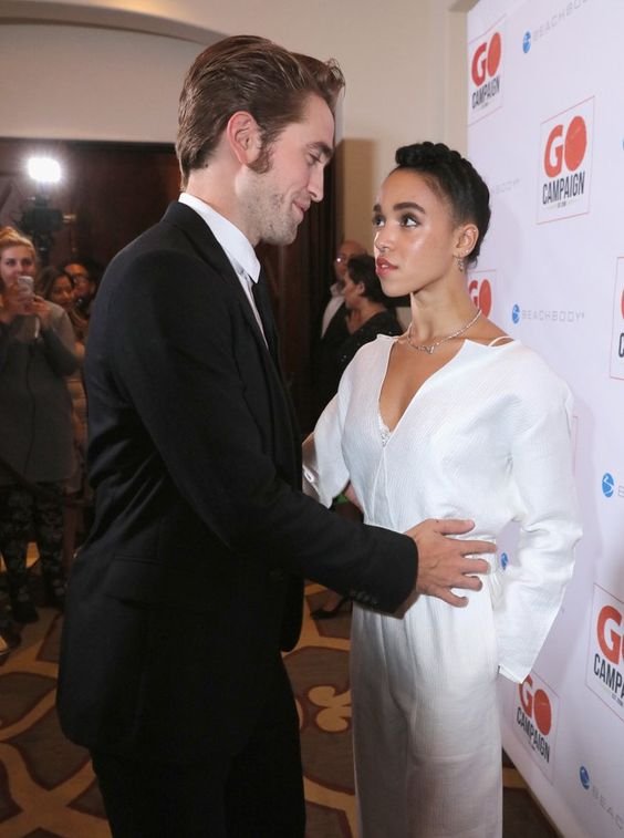 Pin for Later: FKA Twigs Wore a White Jumpsuit So Nice, Robert Pattinson Couldn't Stop Staring  Robert Pattinson and FKA Twigs showed off their cute couple style on the red carpet.