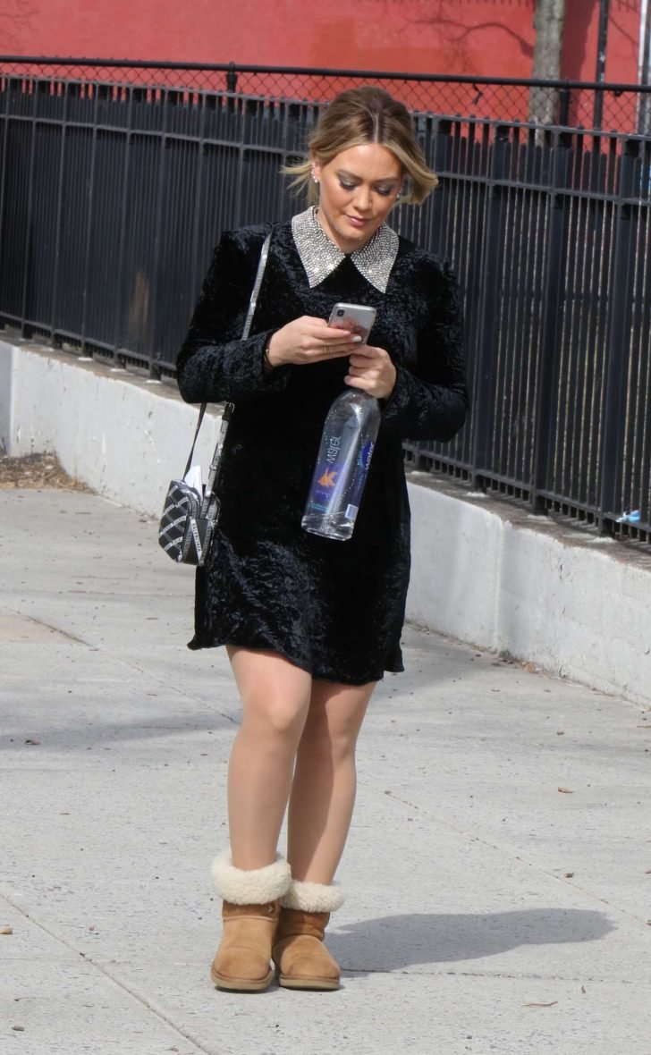 Hilary Duff in Mini Dress: On the set of Younger -03
