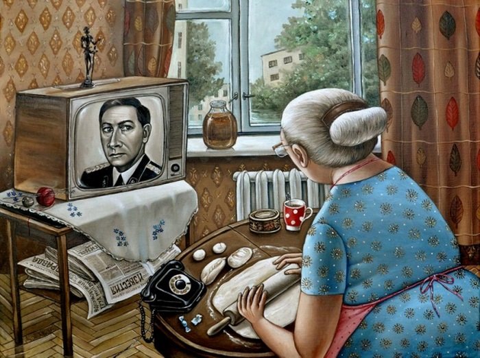 Картины Анжелы Джерих - сюжеты, близкие только для русскому человеку (22 картинки)