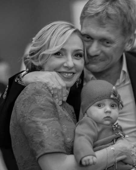 Татьяна Навка и Дмитрий Песков с дочерью