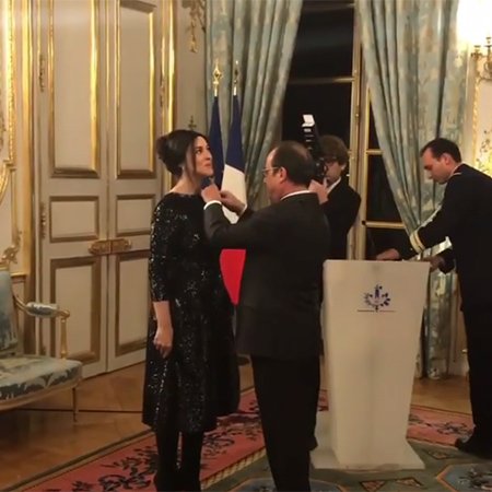 Моника Беллуччи и Франсуа Олланд