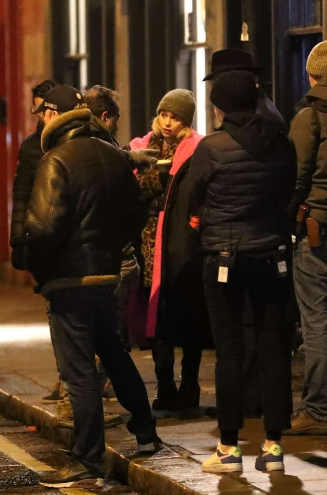 Emilia Clarke: Filming Last Christmas -03