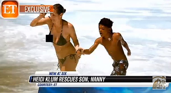 Хайди Клум чудом спасла сына, тонувшего в Тихом океане